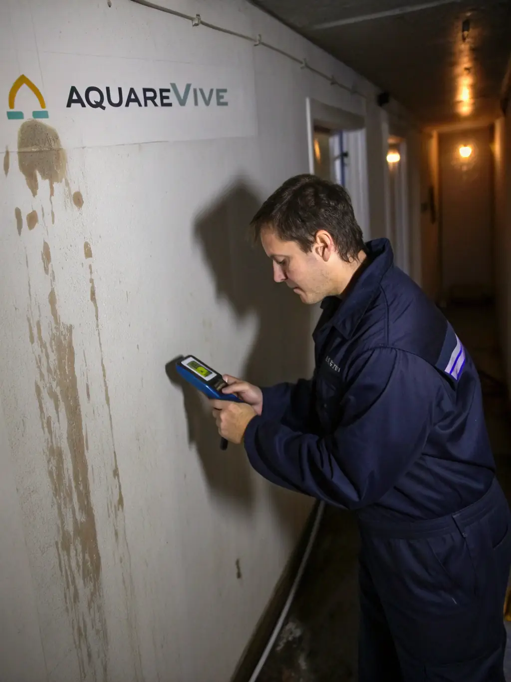 A team of technicians inspecting a property for water damage, assessing the extent of the damage and planning the restoration process.